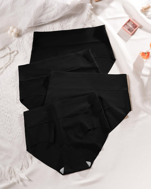 Womens Underwear Seamless High Waisted Tummy Control Panties No Show | Full Coverage, Lightweight, Soft Stretch, Cool and Breathable, Tagless Briefs